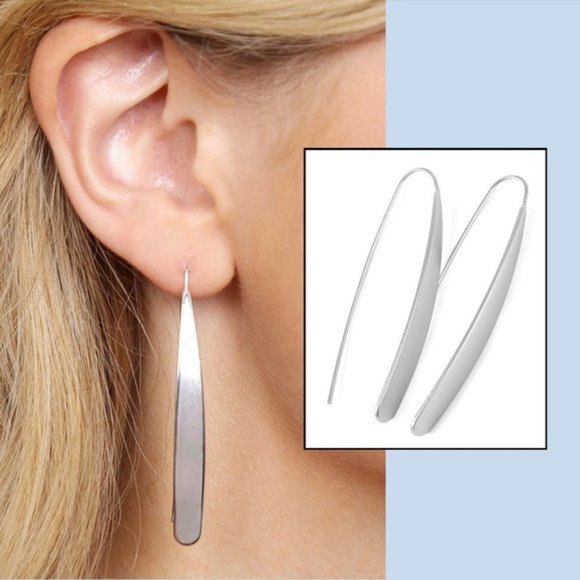 Jewelry - THREADER EARRINGS - MATTE SILVER